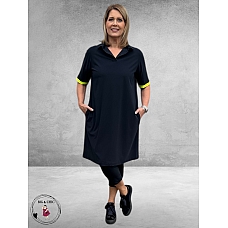 Only-m Polojurk Travel Navy-Geel